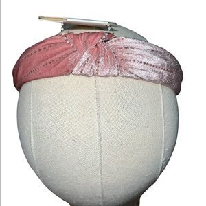 Lulla Collection by Bindaya Pink w/ Silver Glitter Knotted Headband One Size New